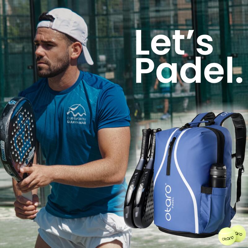 Padeltas met schoenenvak als padelrugzak 35L - Blauw