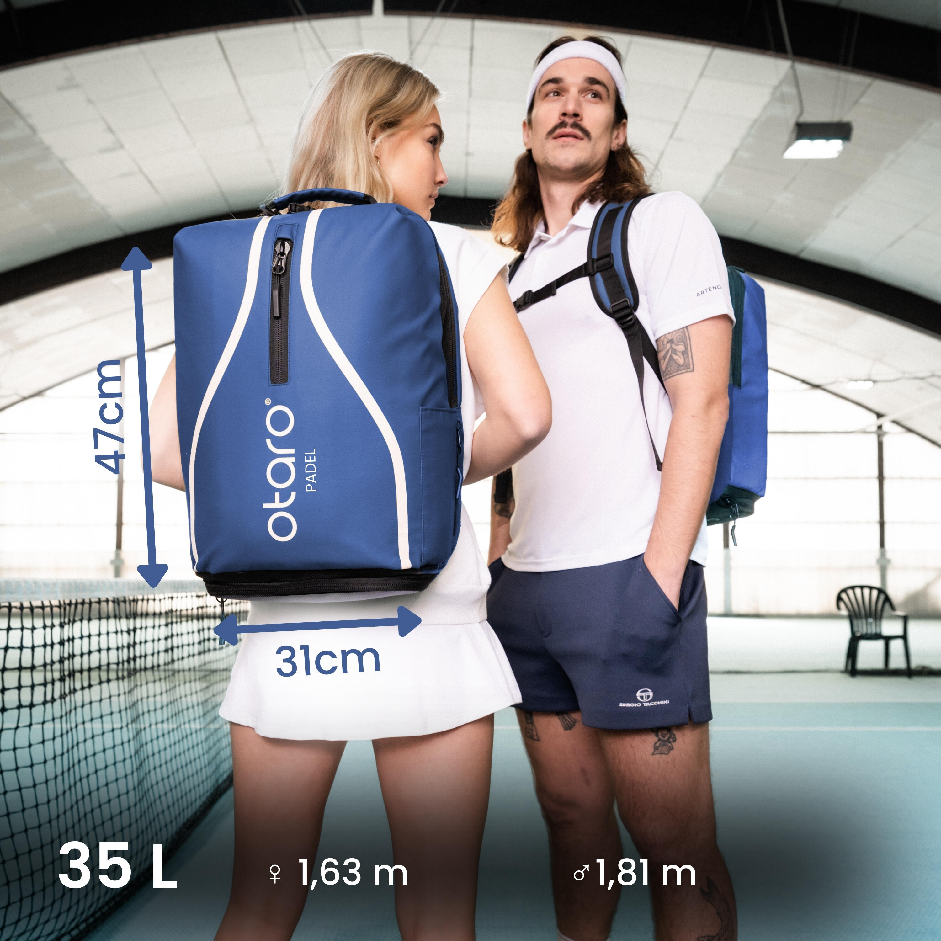 Borsa da paddle con scomparto per scarpe come zaino da paddle 35 litri - Blu 5/7