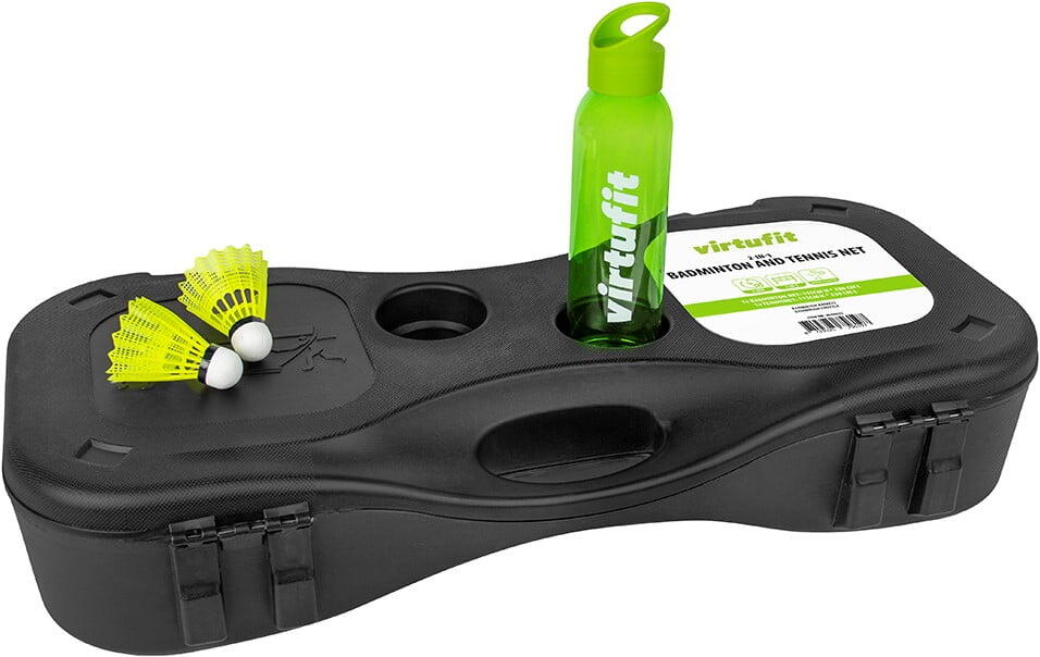 Conjunto portátil de badminton e ténis 2 em 1 - Inclui estojo e raquetes 5/7