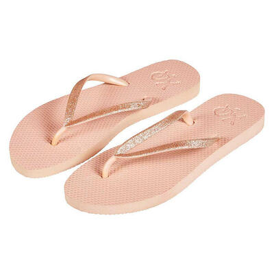 Teenslippers dames - glitter - roze - flip flops dames