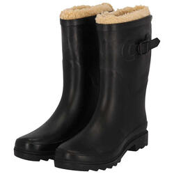 Bottes de pluie femme doublées – Fausse fourrure, 100 % caoutchouc