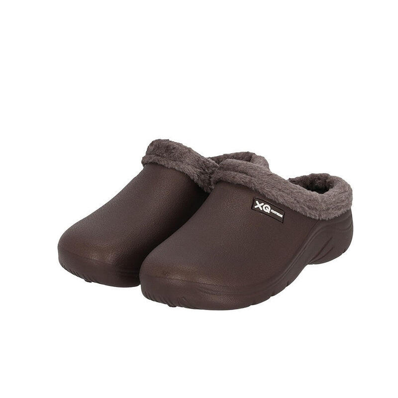 XQ - Tuinklompen heren - Fake Fur - Bruin - Tuinschoenen - Garden Clogs heren