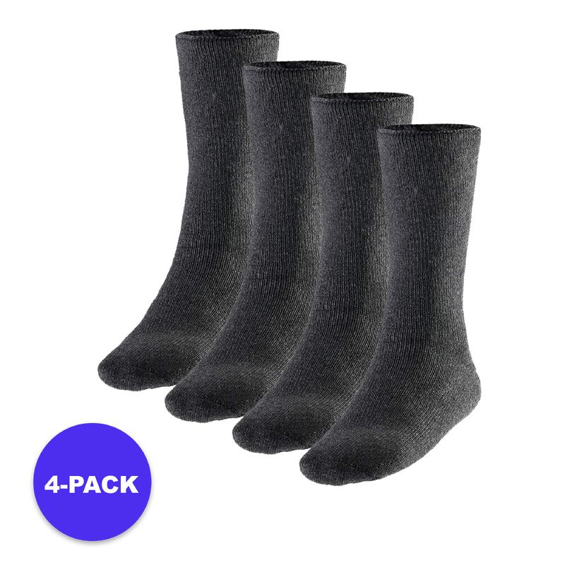 Heatkeeper - Chaussettes thermiques hommes - 4 paires - Noir