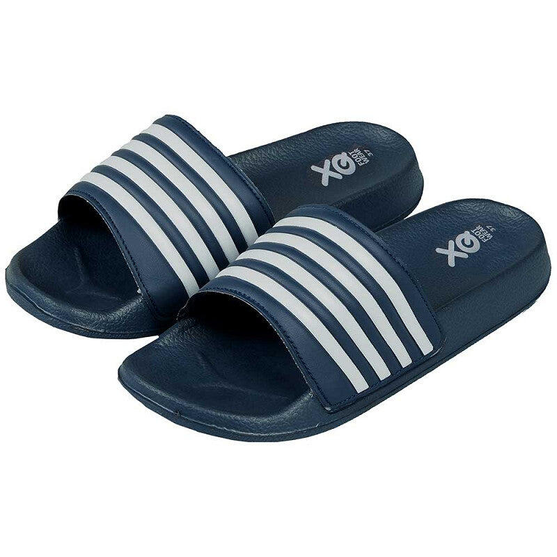 XQ | Sandales de plage femme | Rayures | Bleu Marine | Taille 37 | Pantoufles de