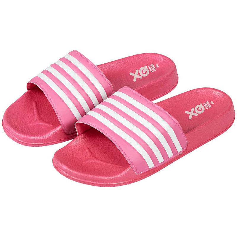 XQ FOOTWEAR Slippers Dames - Stripes - Badslippers dames - Gevormd voetbed