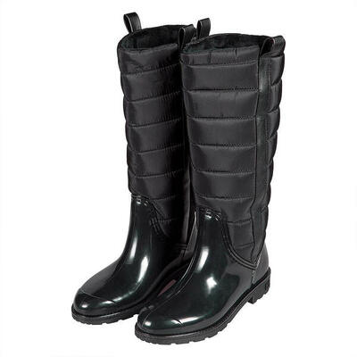 Regenlaarzen dames - fashion - pvc - zwart - hoge regenlaarzen