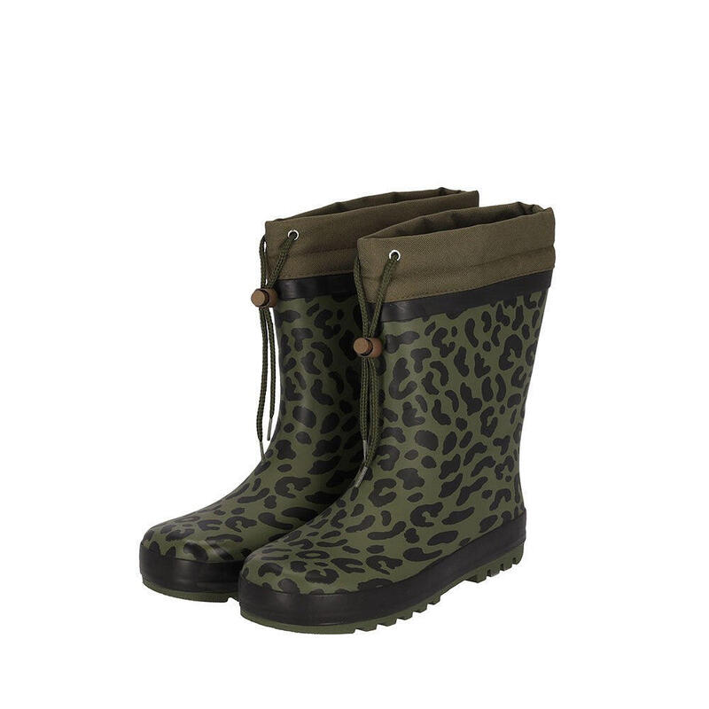 XQ | Bottes de pluie femme | Vert | Imprimé panthère | Taille 40 | Bottes de