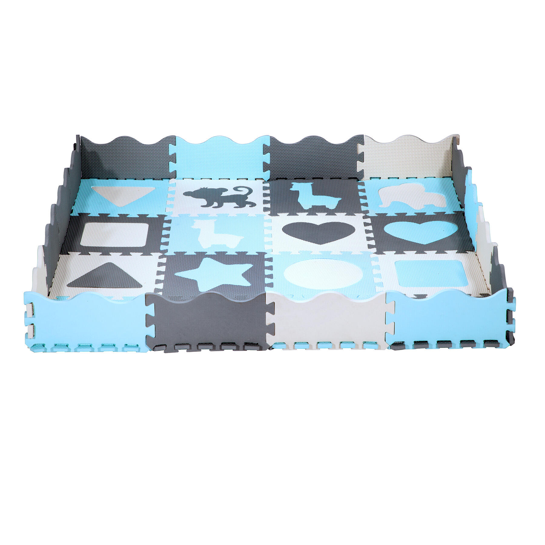 NILS FUN Kinderpuzzle/Laufgittermatte 36 Teile 140x140 cm Nils Fun MD03