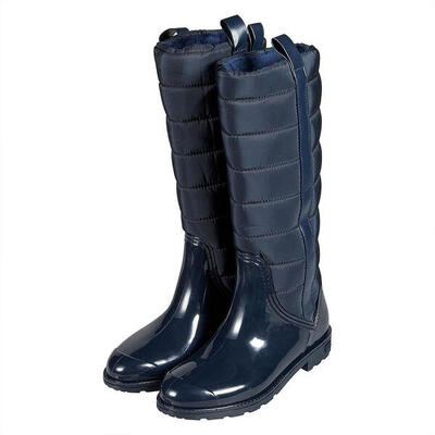 Regenlaarzen dames - fashion - pvc - navy - hoge regenlaarzen