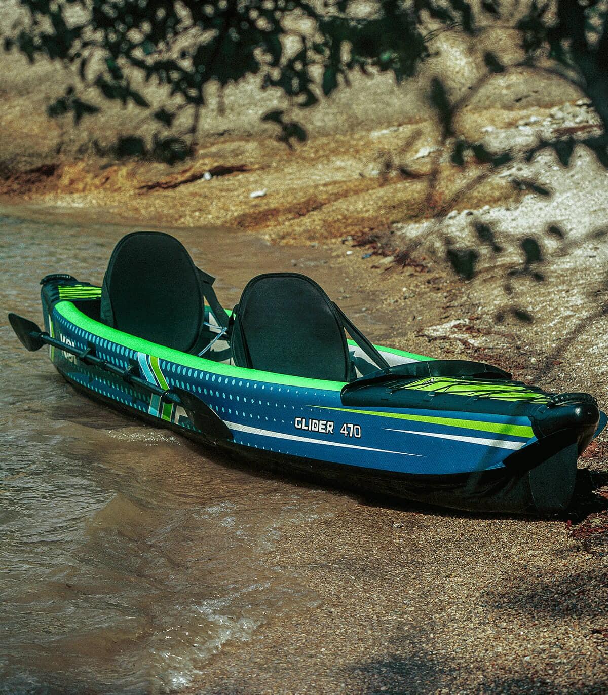 Kayak Gonflable Double Glider 470 Bleu/Vert 100% Drop-Stitch 2/6