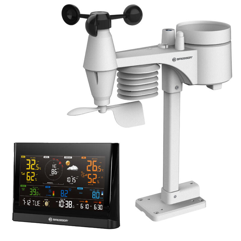Conforto Meteorologia WLAN com sensor profissional 7 em 1 BRESSER