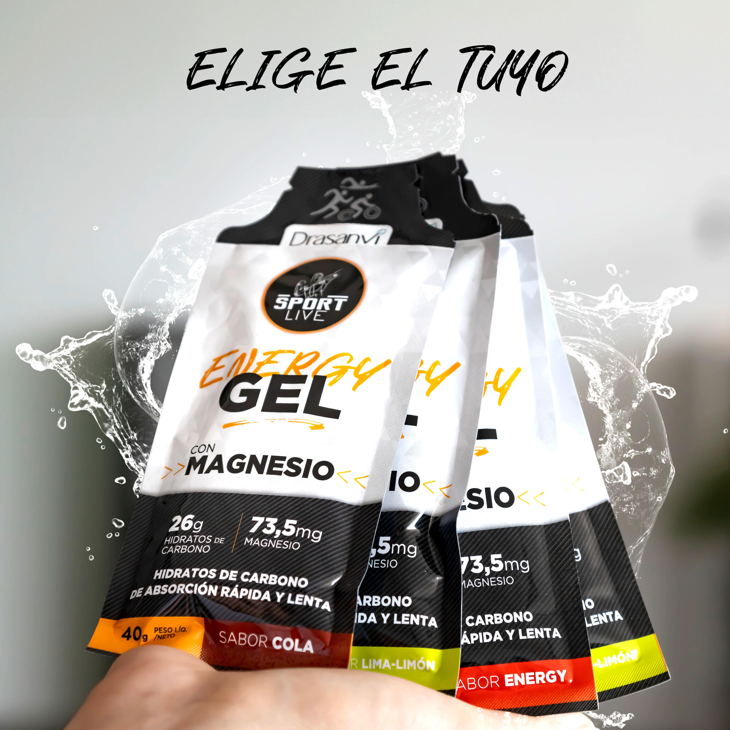 Gel Energético Lima-Limón CAFEÍNA - Recupera función muscular - Pack 12 ud - 40g 6/6