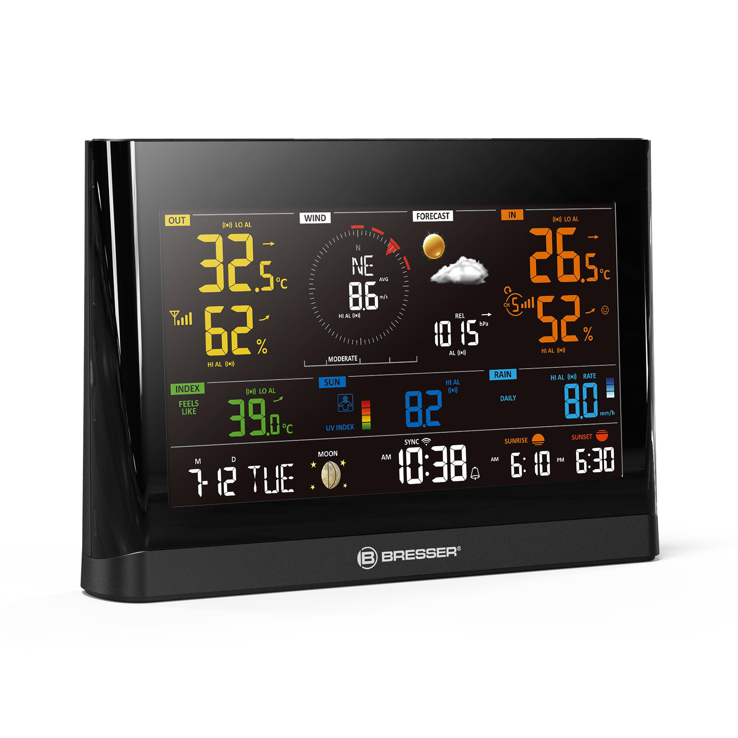 Station météo BRESSER WLAN Comfort avec capteur professionnel 7-en-1 6/7