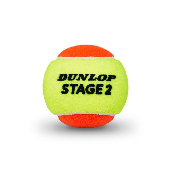 Bola Ténis Dunlop Stage 2 (Laranja,Tubo 3un) 2/2