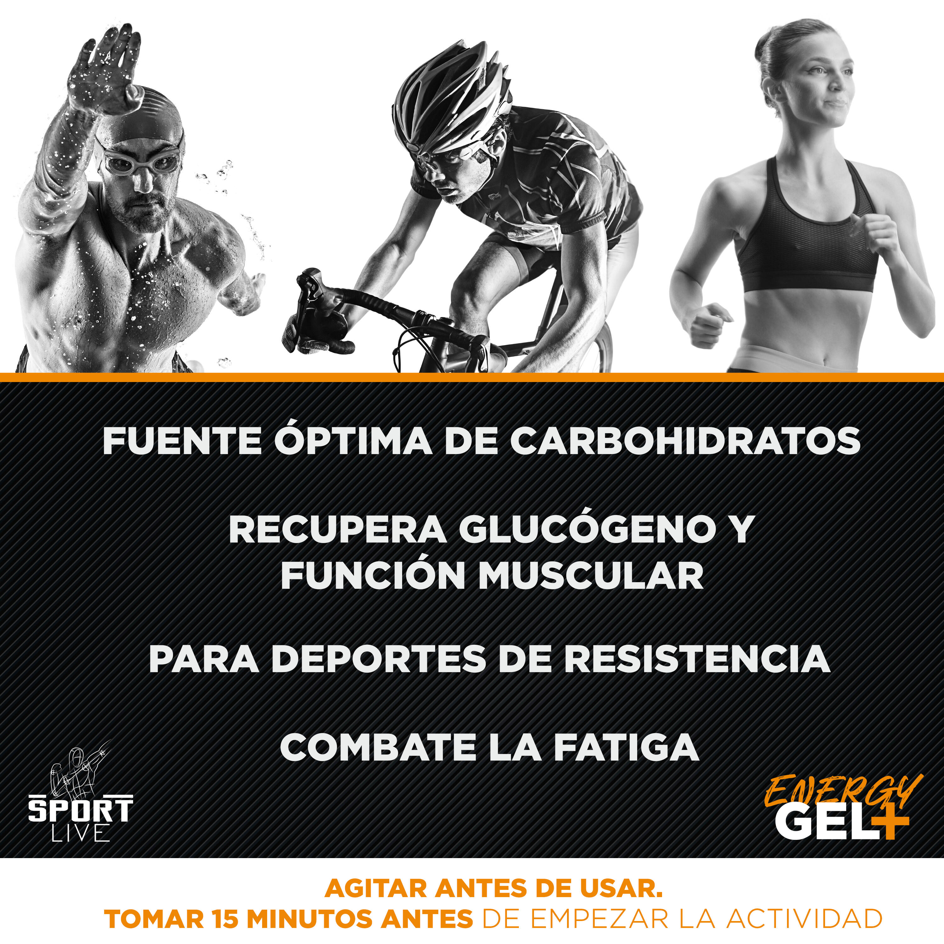 Gel Energético Lima-Limón CAFEÍNA - Recupera función muscular - Pack 12 ud - 40g 5/6