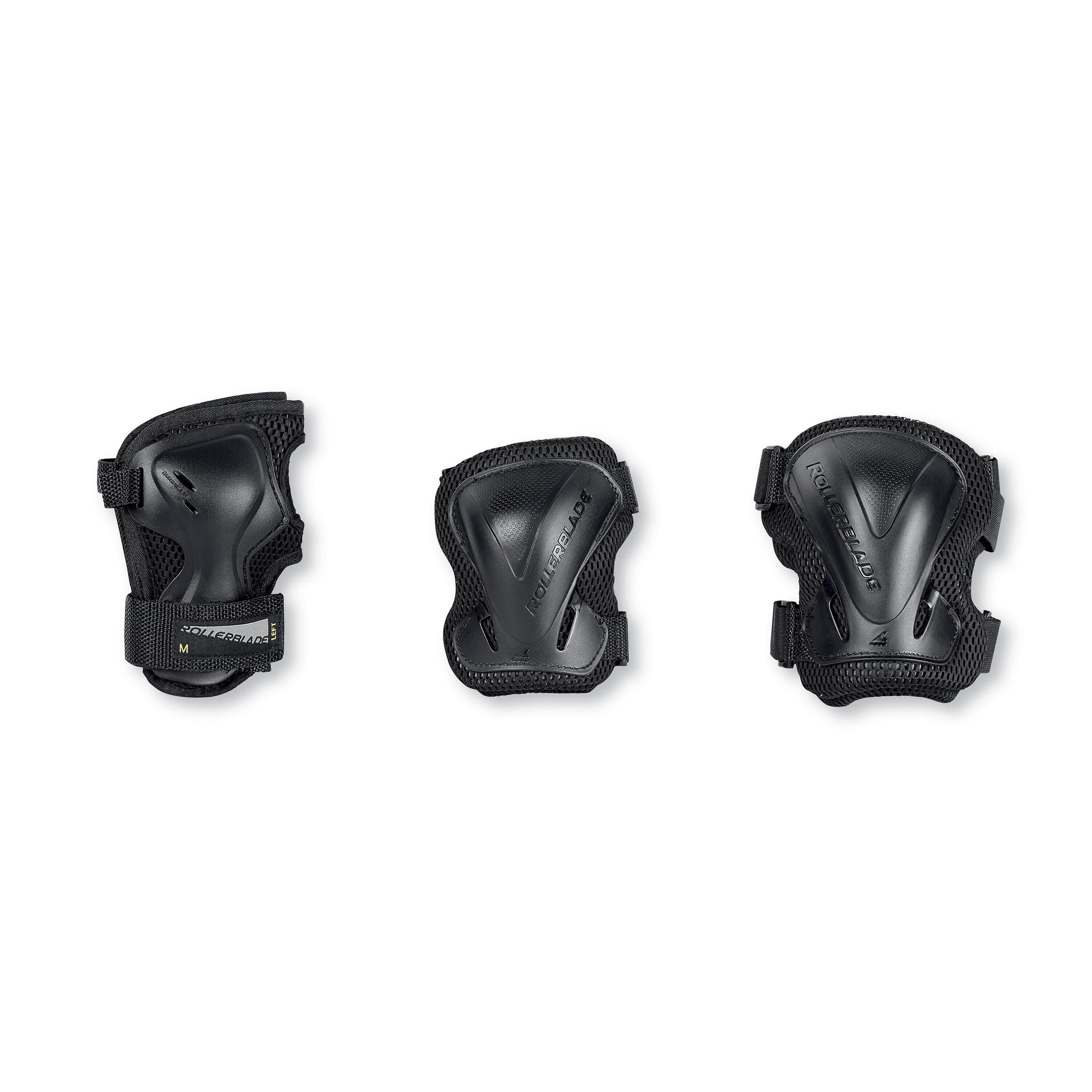 Protecciones  patinaje rodilleras coderas muñequeras Rollerblade EVO GEAR negro 1/5