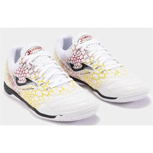 Zapatilla Futbol Hombre Joma Maxima 2442 Blanco Amarillo 2/7