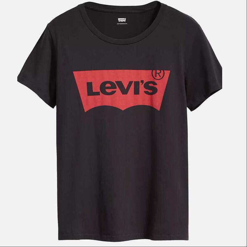 Női rövid ujjú póló, Levi's The Perfect Large Batwing Tee, fekete