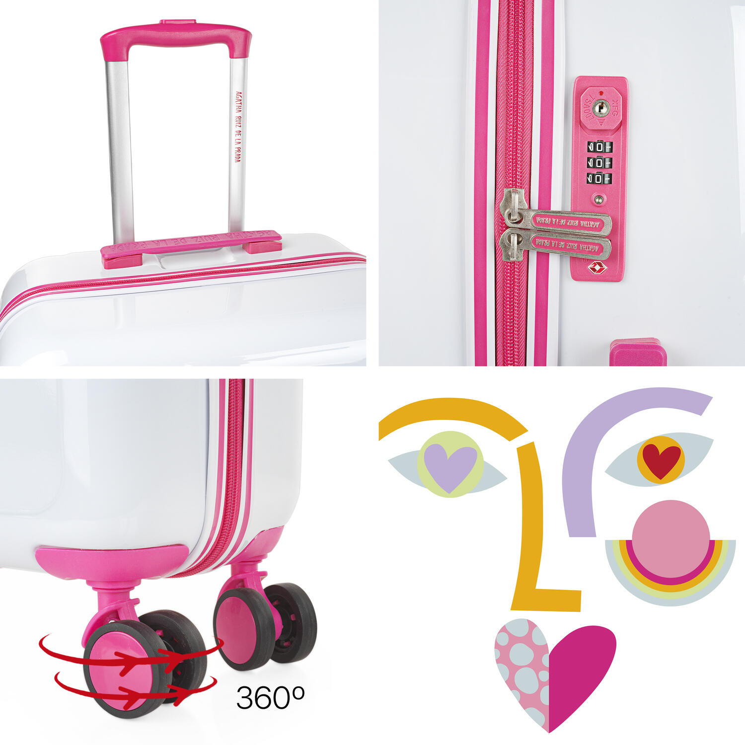 Maleta Pc Mediana 65L Agatha Ruiz De La Prada Happiness 45X68x26cm 5/7