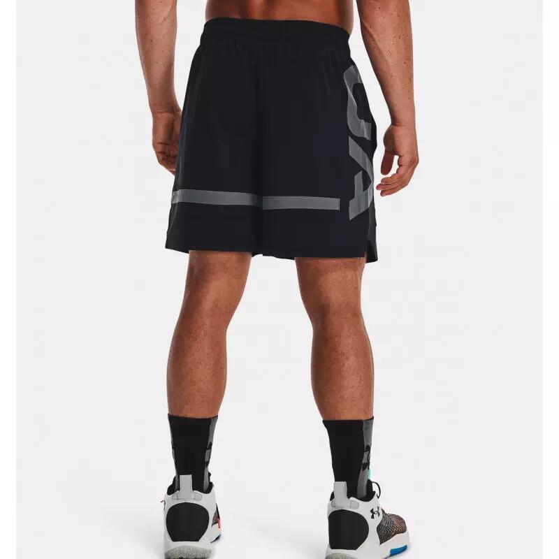 Short de bain Under Armour Baseline Noir pour homme 3/4