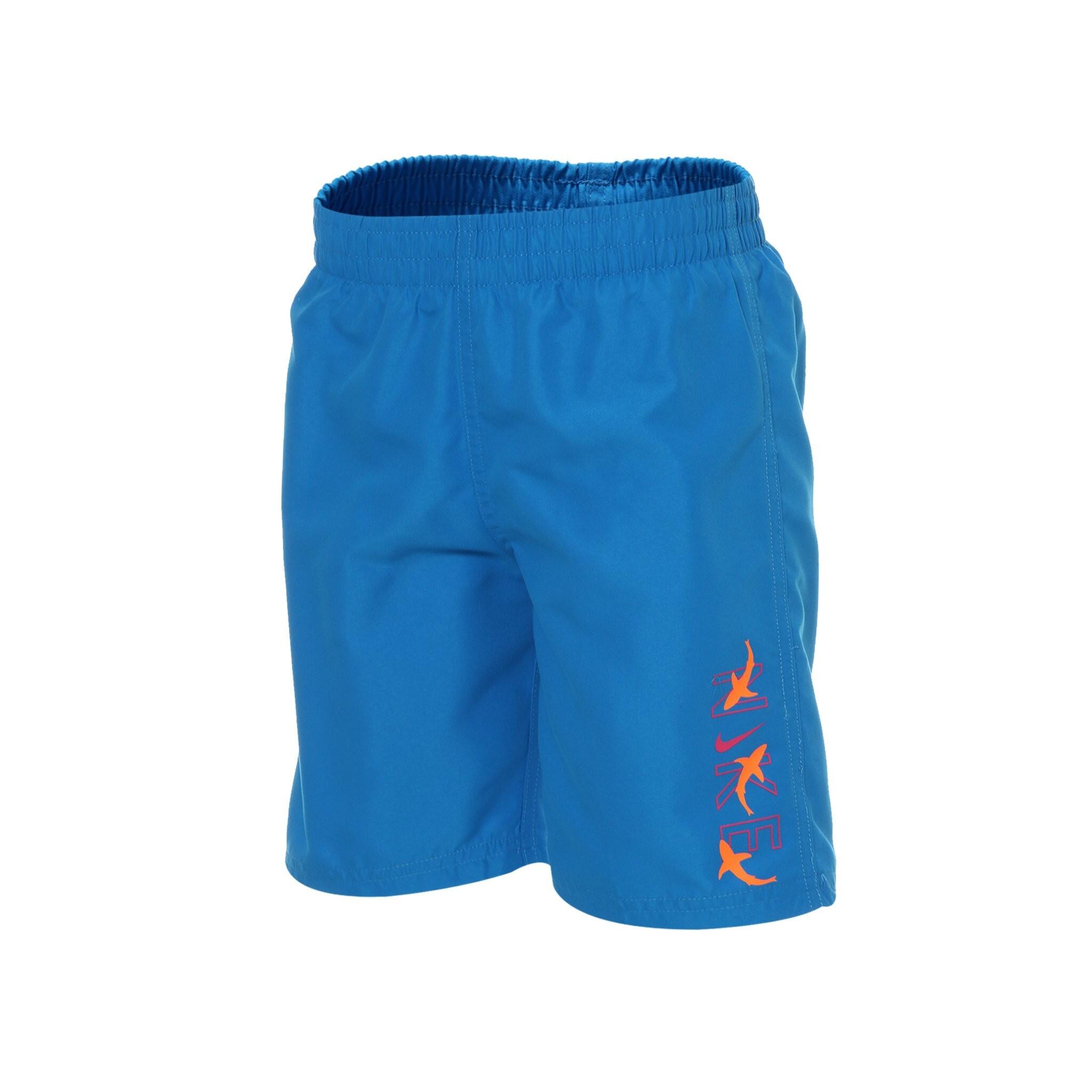 Costume da bagno bambino nike 6 volley- 100% poliestere-azzurro-nessb883-458 1/4