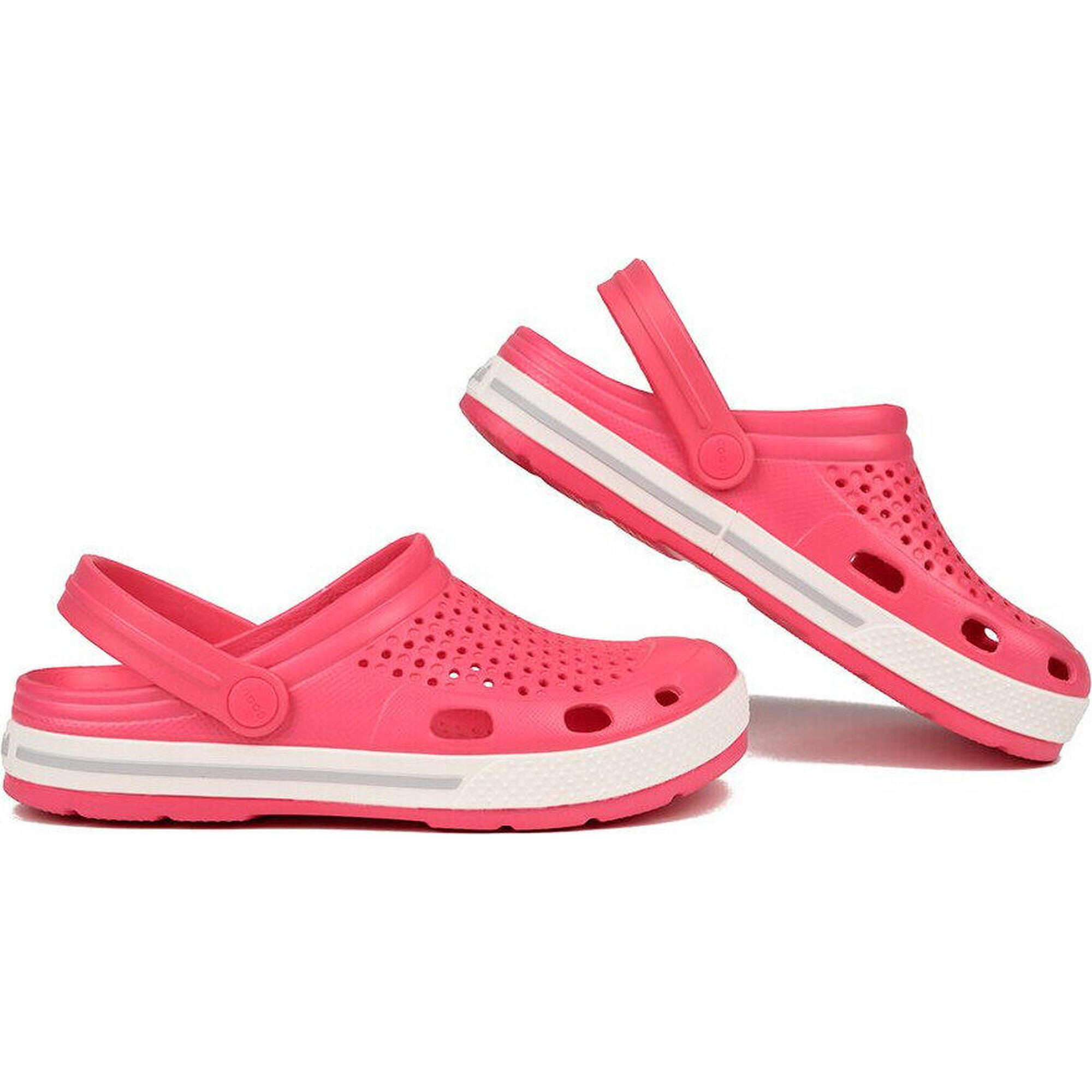 Coqui - Sabots Femme Coqui Lindo - Claquettes - Blanc|gris|rouge - Decathlon