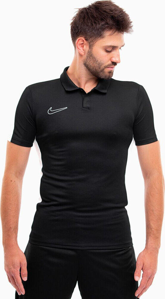 Polo Nike Dri-FIT Academy 23 noir et blanc 1/4