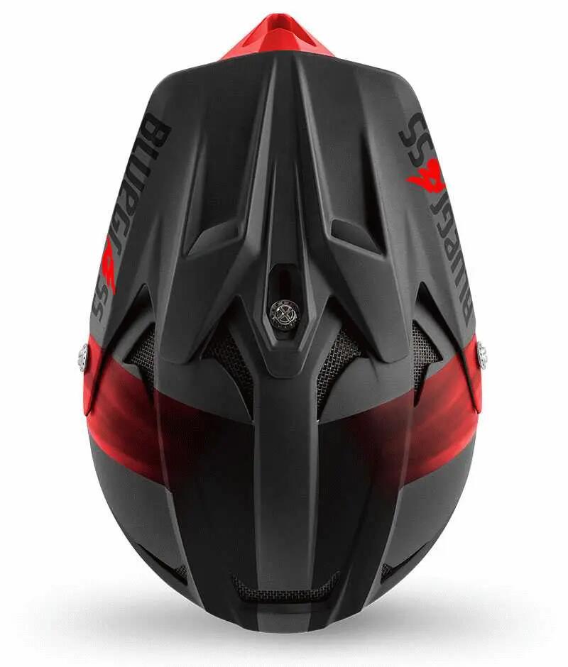 Capacete de ciclismo de rosto inteiro Bluegrass Intox preto/vermelho mate 52/54 4/4