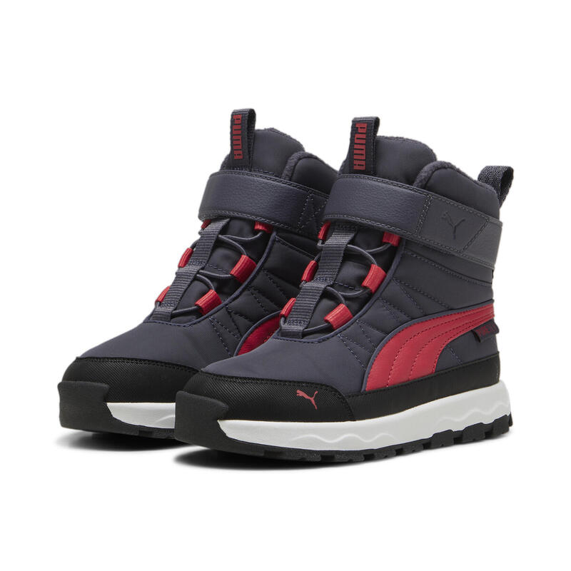 Botas PUMA Evolve Puretex Niños PUMA Galactic Gray Tart Cherry Black Red