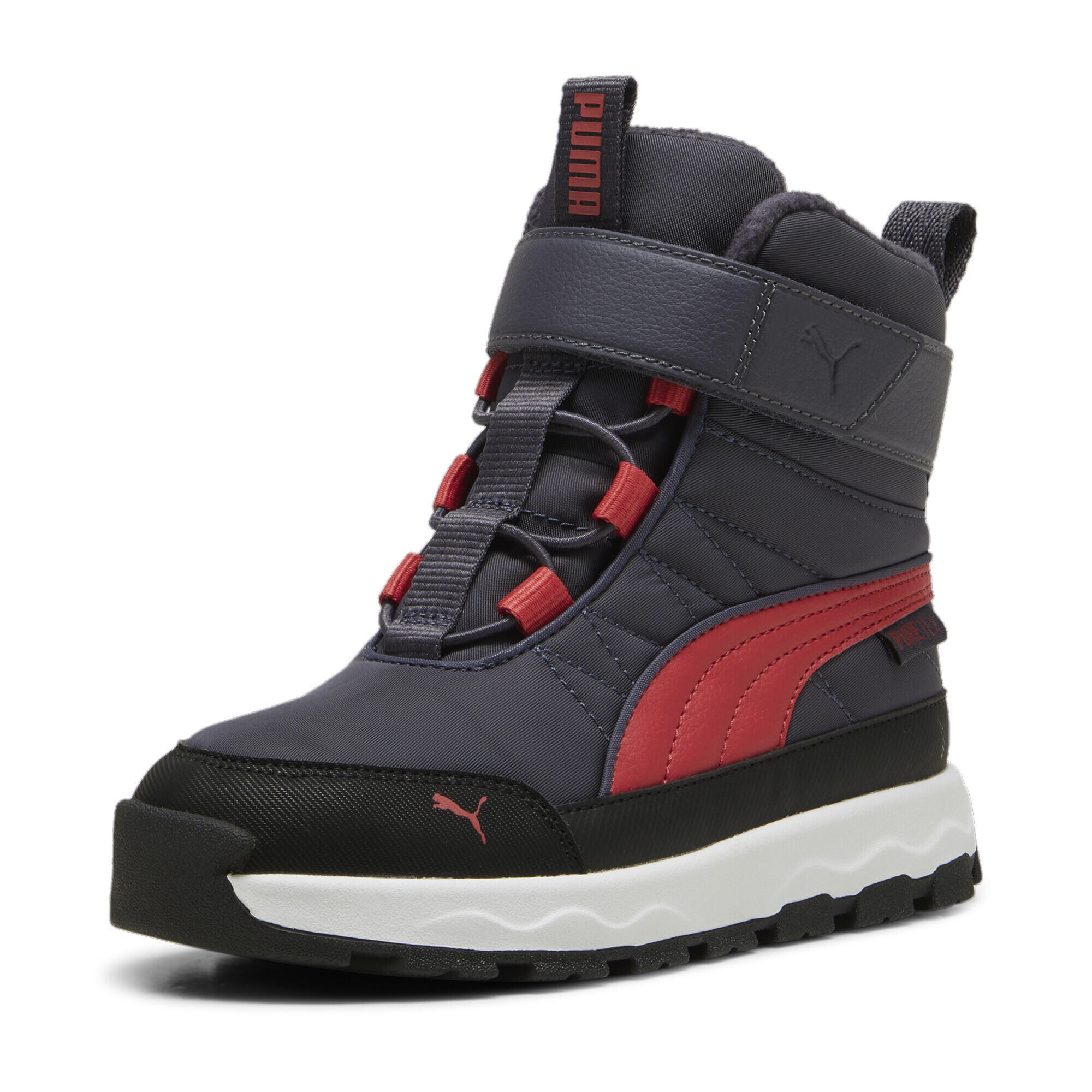 PUMA Evolve Puretex Stiefel Jugendliche PUMA Galactic Gray Tart Cherry Black Red 7/10