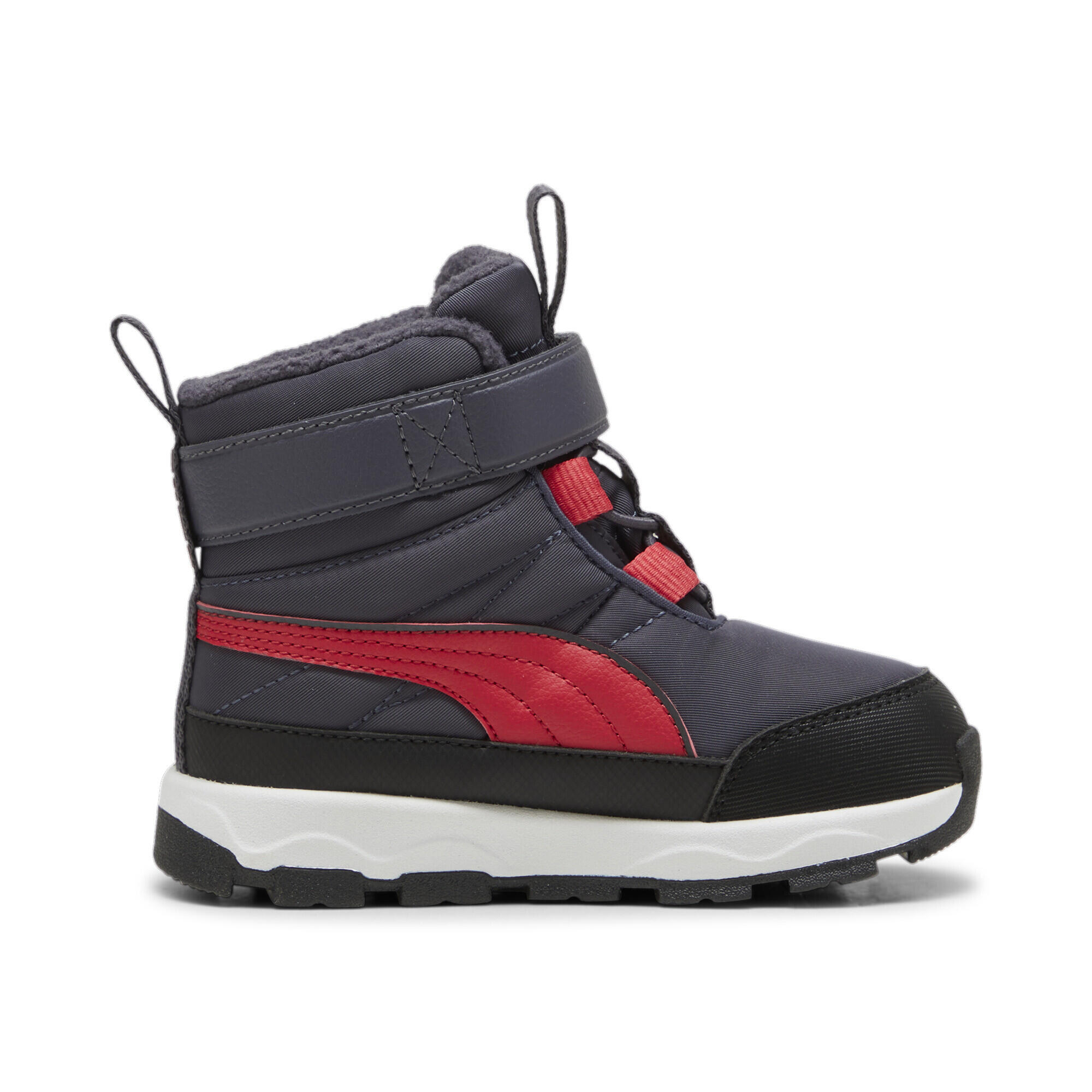 PUMA Evolve Stiefel Klein Kinder PUMA Galactic Gray Tart Cherry Black Red 5/7