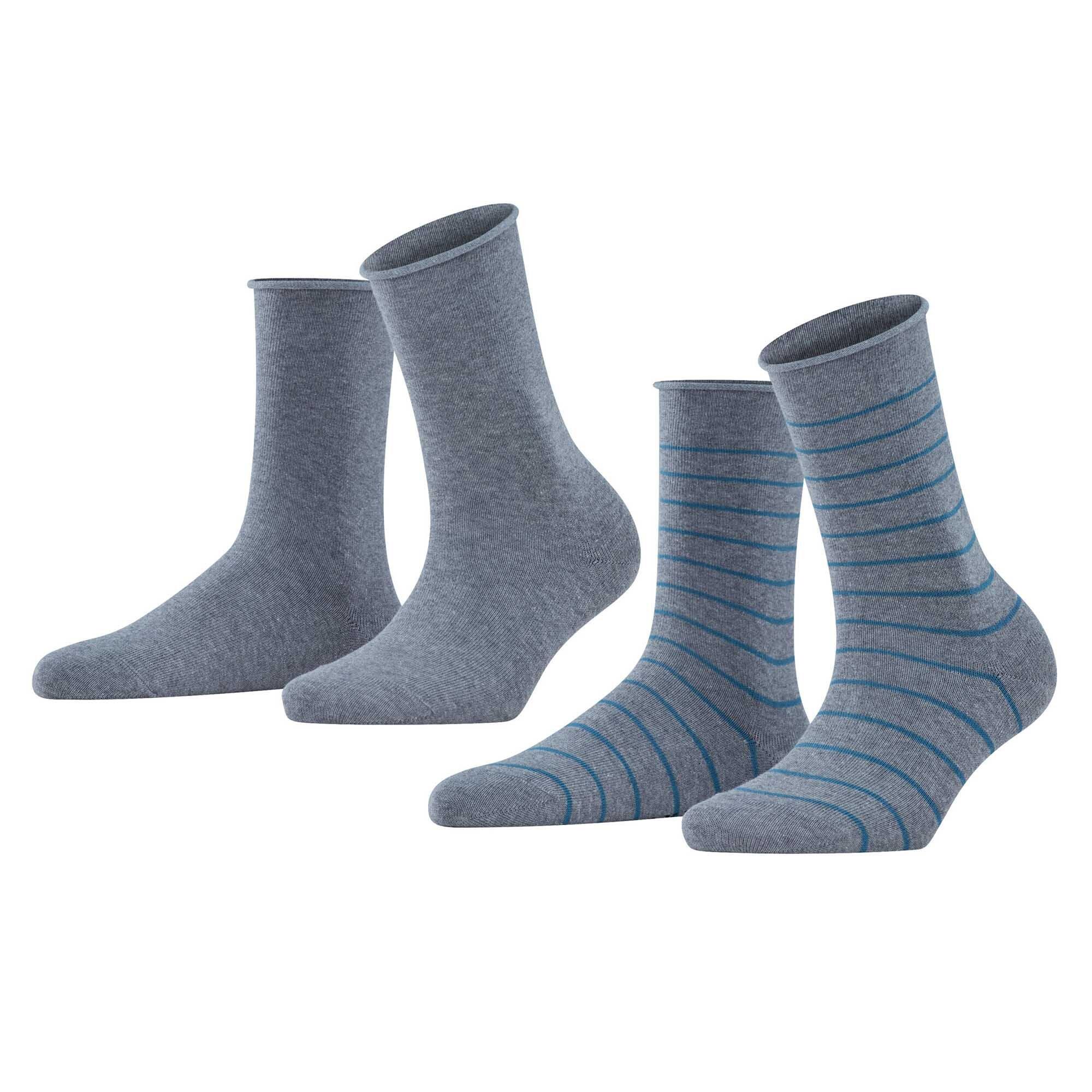 FALKE Socken Damen 1er Pack Bequem sitzend-FALKE Happy Stripe 2-Pack SO
