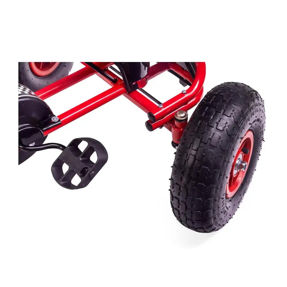 Kart cu pedale Racer Air Kidscare, roti gonflabile si frana de mana 4/5