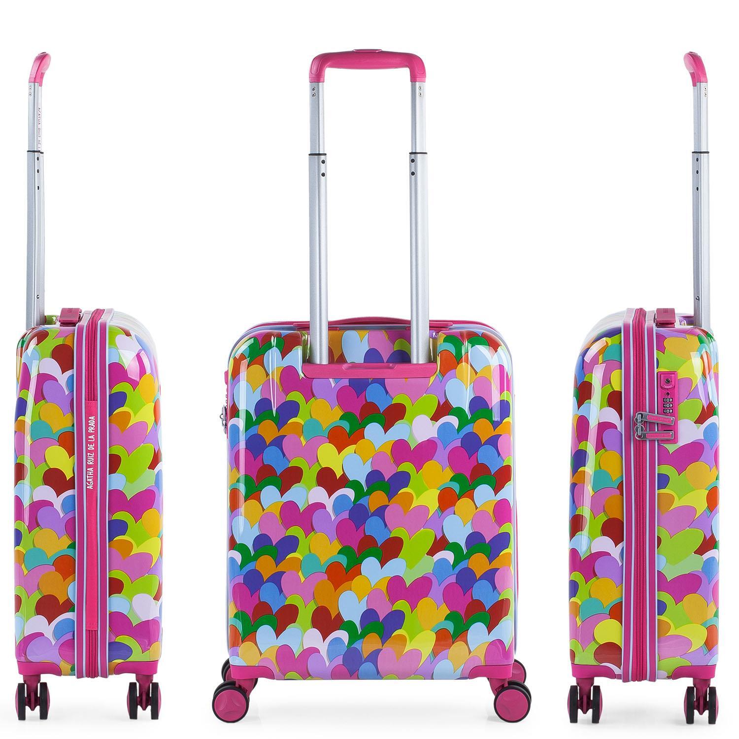 Maleta Pequeña 38L Agatha Ruiz De La Prada Corazones Fucsiaes 40X55x20cm 3/7