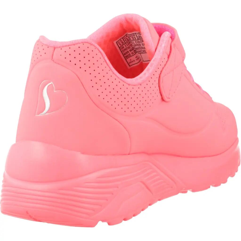 Scarpe Bambino Skechers Uno Lite rosa 3/5