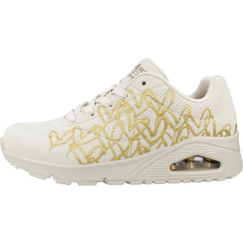 Zapatillas mujer Skechers Uno - Golden Heart Blanco