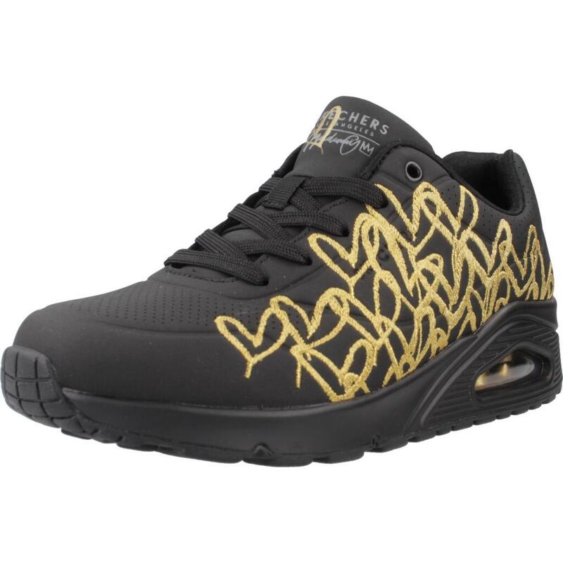 Zapatillas mujer Skechers Uno - Golden Heart Negro