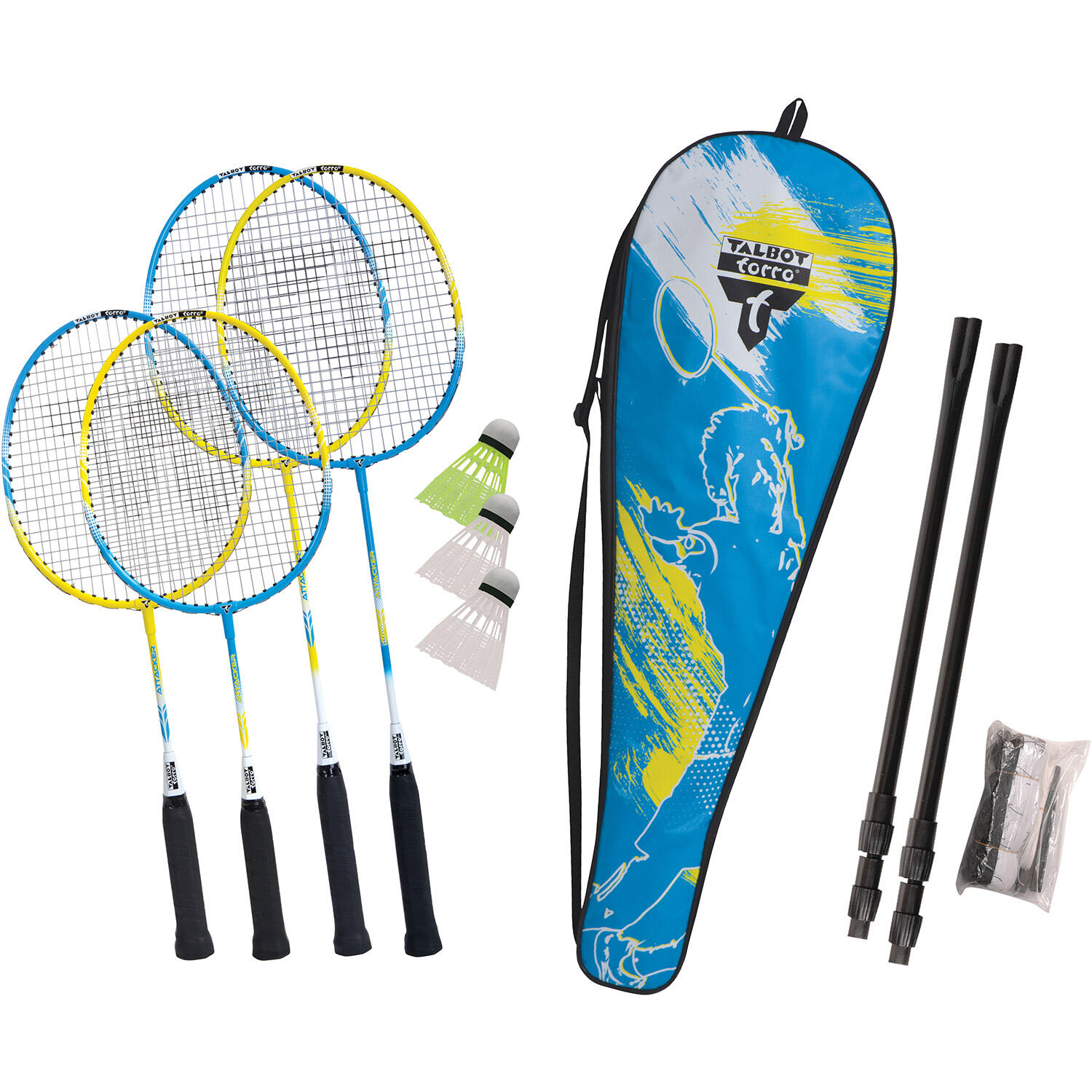 TALBOT TORRO Talbot-Torro Badmintonset mit Netz Family