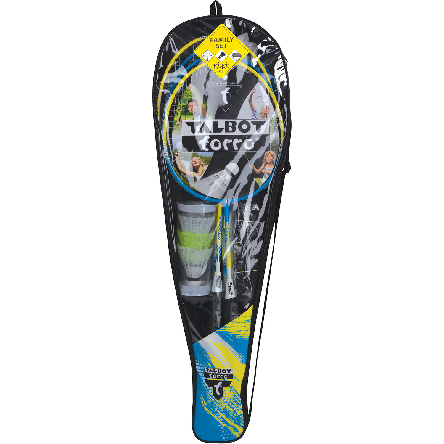 Talbot-Torro Set da badminton con rete Family 2/4