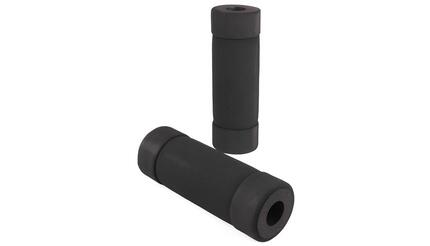 Poignées de vélo Universel - Caoutchouc mousse - 12.5 cm - Noir