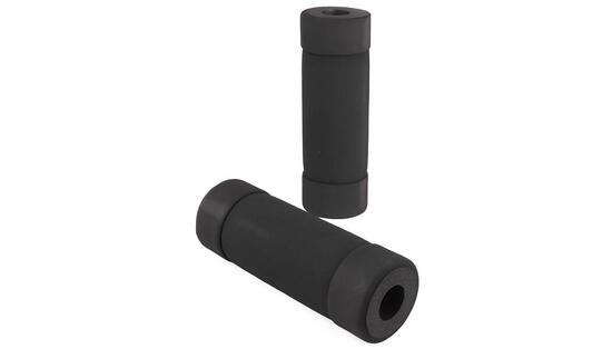 Poignées de vélo Universel - Caoutchouc mousse - 12.5 cm - Noir