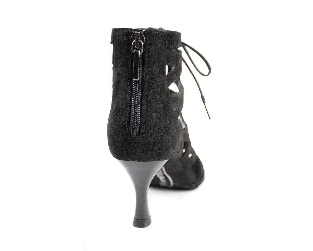 PD804 NET Tanzschuhe in Black Nobuck - 7.0 cm thin 7/7