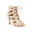 PD804 Net Tanzschuhe in Beige Gold Snake - 7.0 cm thin