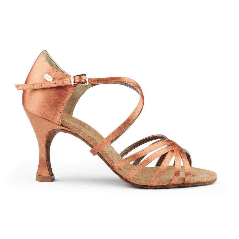 PD631 Chaussures de danse en satin Dark Tan - 6.0 cm thin