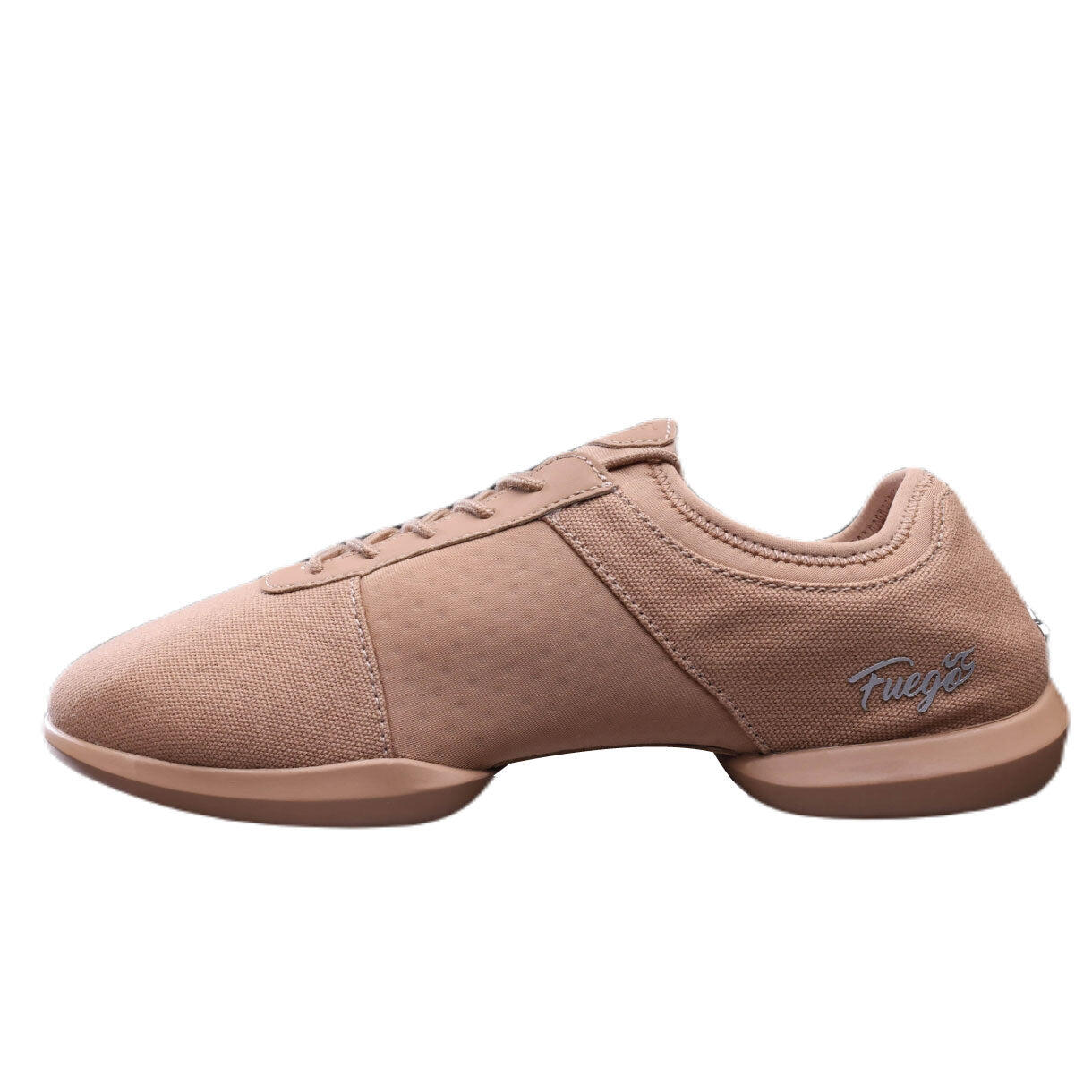 Chaussures danse Fuego Split Sole latte végan synthétique 2/6