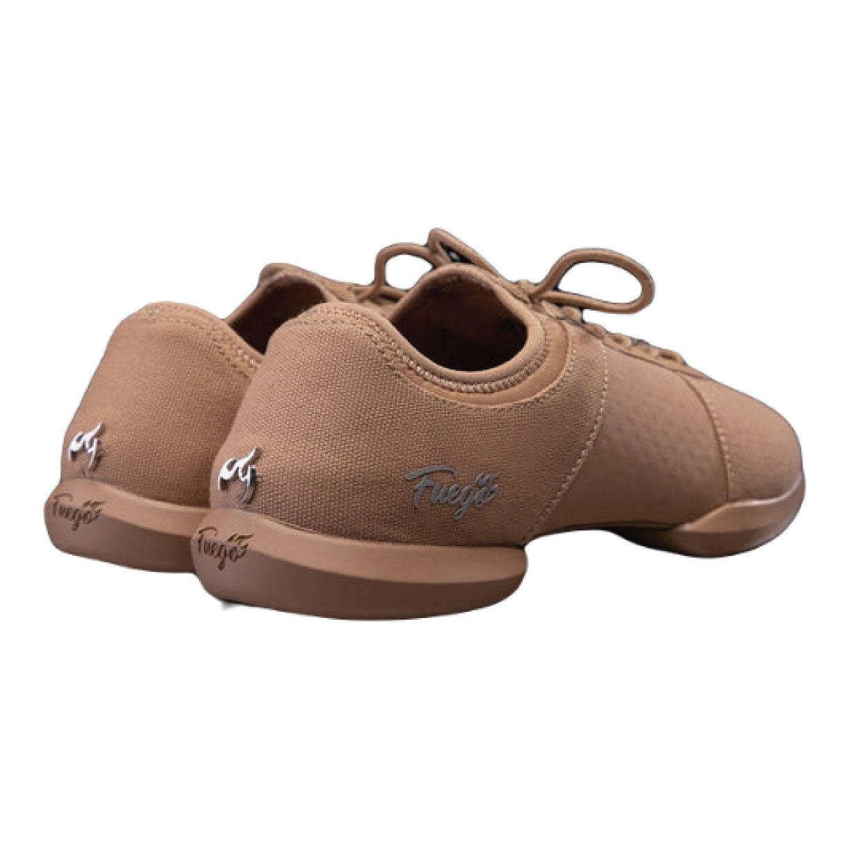 Chaussures danse Fuego Split Sole latte végan synthétique 3/6