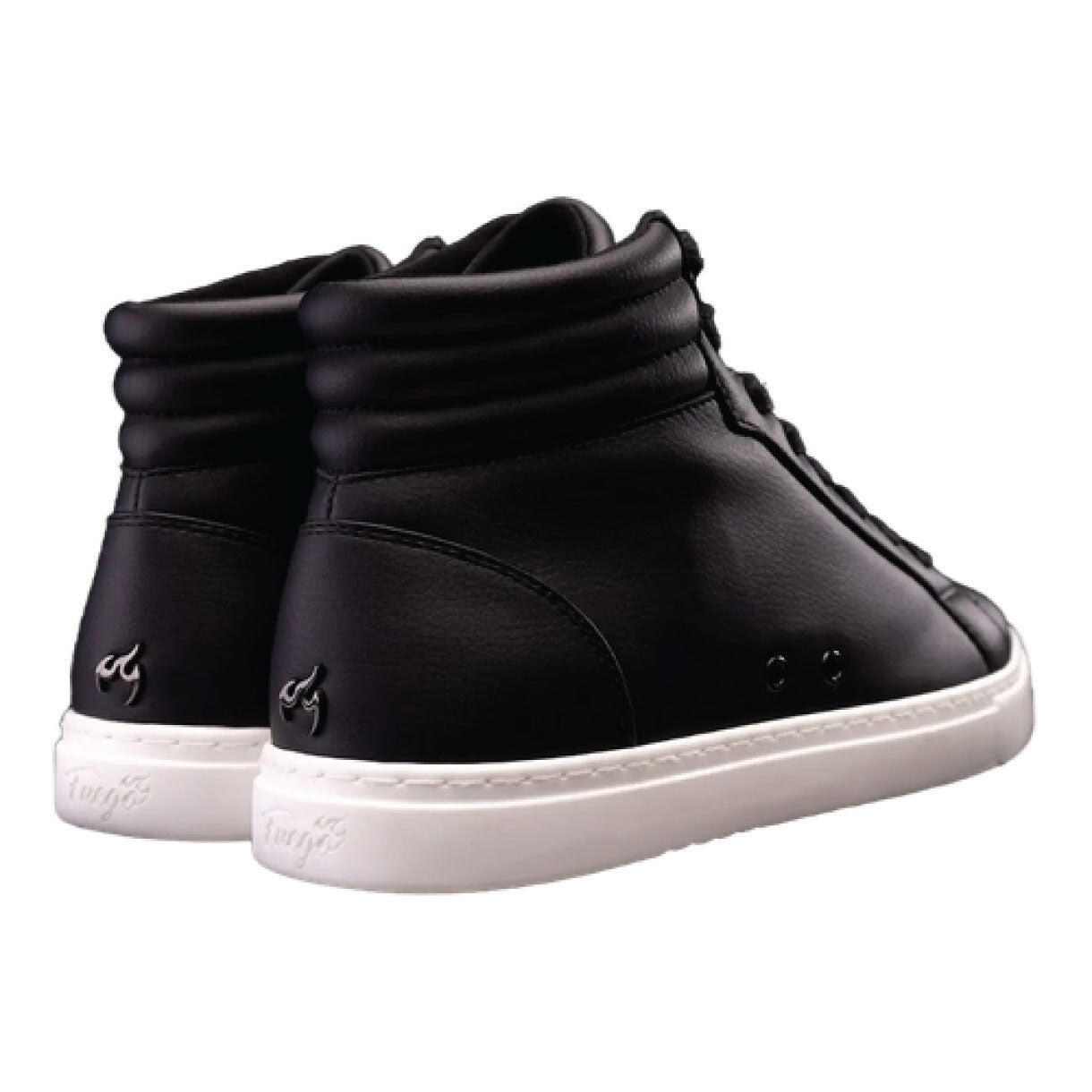 Fuego High-Top Dance Sneakers vegan noir/blanc, simili cuir, maintien 5/7