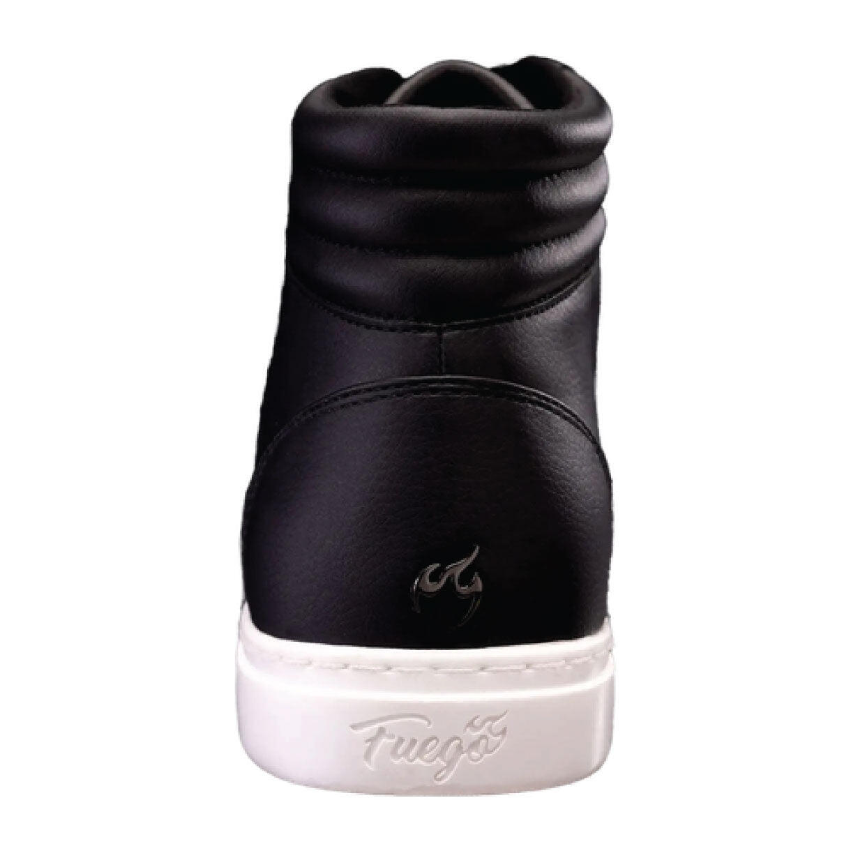 Fuego High-Top Dance Sneakers vegan noir/blanc, simili cuir, maintien 6/7