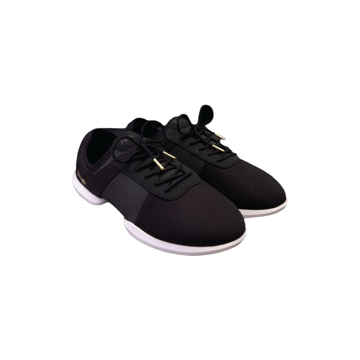 Fuego Dance Sneakers Split Sole en noir avec semelle blanche 3/6