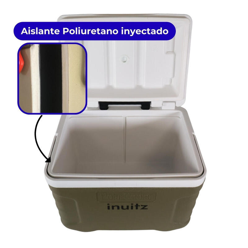 Nevera Portátil con Ruedas INUITZ Compact Roller 20 litros verde